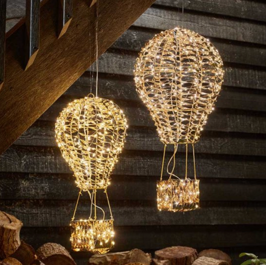 GoldTwist Hot Air Balloon - 50cm, LV. Warm White