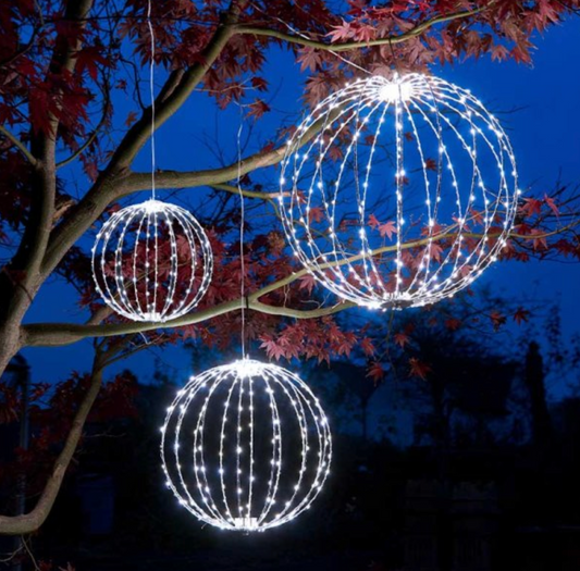 190 LED Twinkle Orb, Cool White 40cm, LV