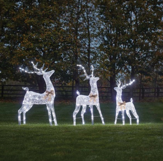 GlitterTwist Silver Reindeer 80cm, LV x1