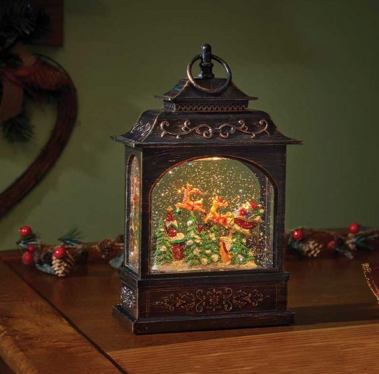 SnowSwirl Flying Santa Lantern