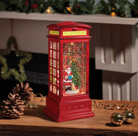 SnowSwirl Santa Telephone Box