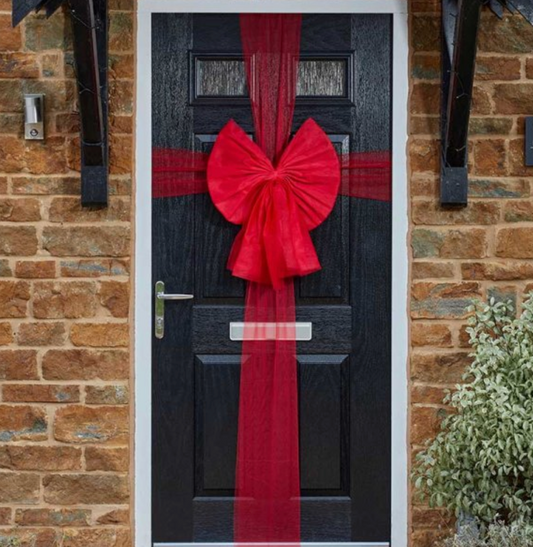 Christmas Door Bow - Red