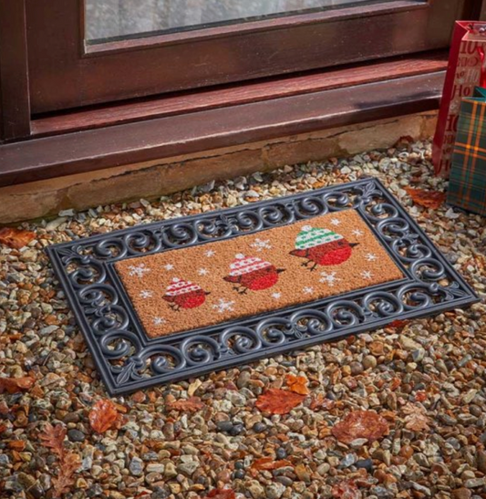 Festive Robins Insert Decoir Mat 23x53cm