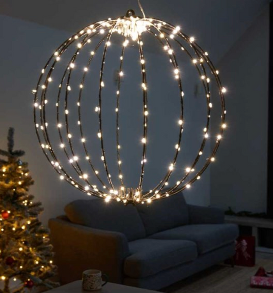 190 LED Twinkle Orb, Warm White 30cm, LV