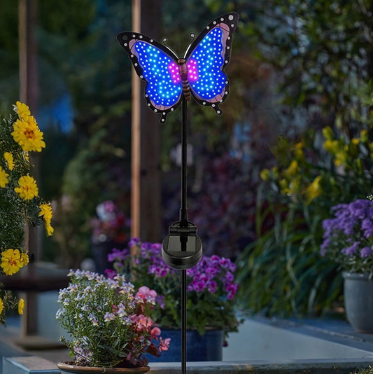 Papillion butterfly solar stake light