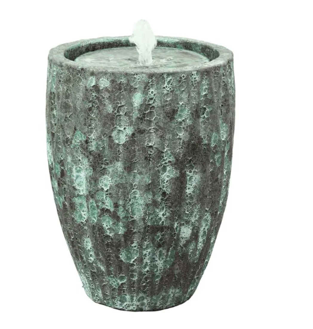 Virtue 50cm Ceramic Bair Turquoise Water Feature (10m Cable).