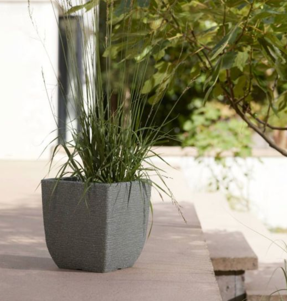 Stewarts Cotswold Square Planter Marble Green 32cm