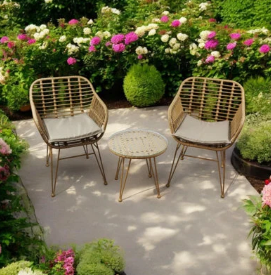 Rattan Bistro set 2 seat