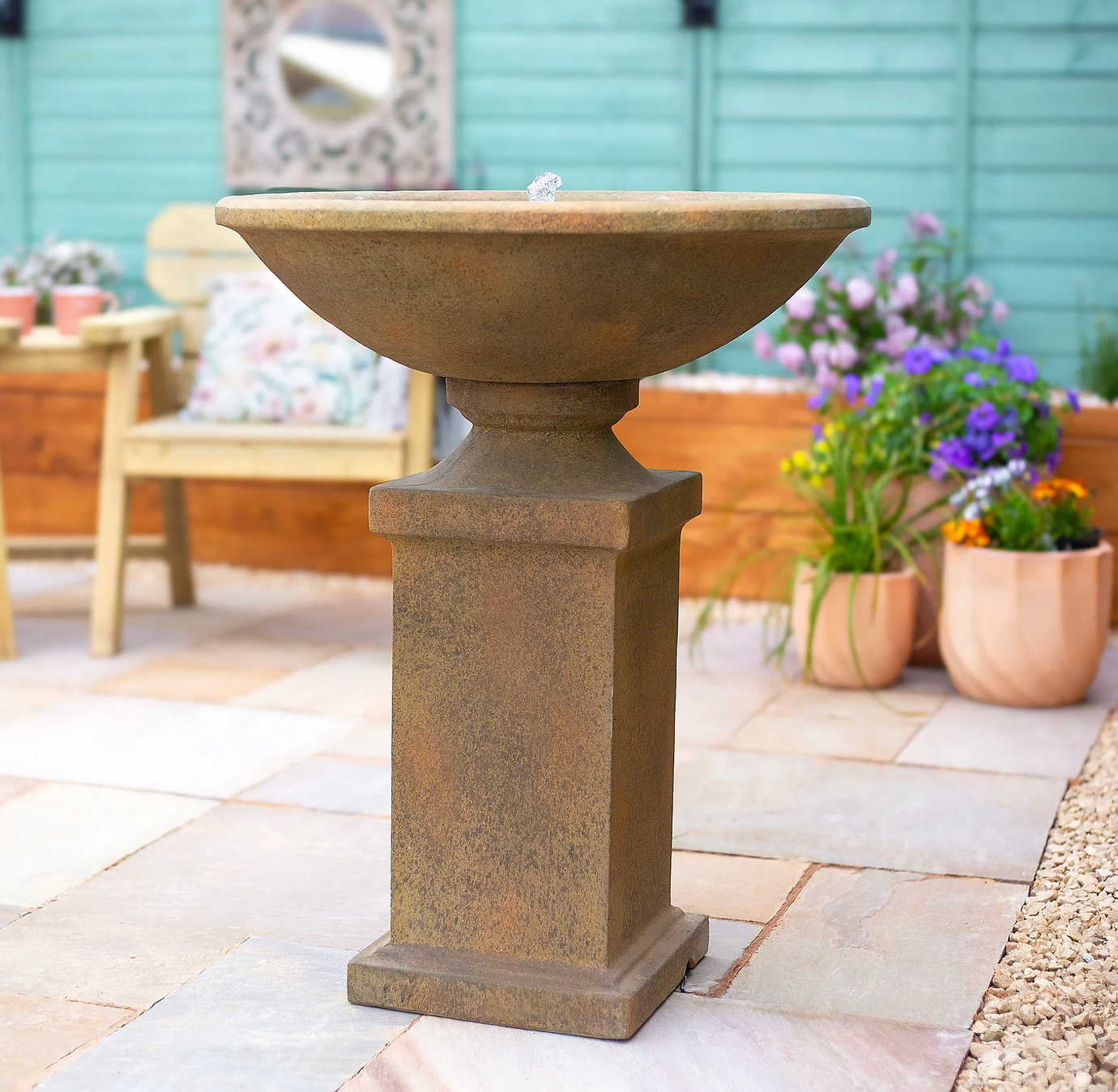 Roman Pedestal Self-Contained Water Fountain