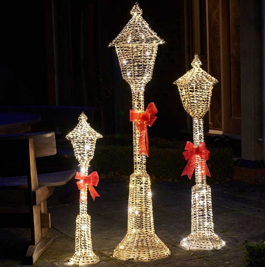 120cm Gold Glitter Twist Lamp post