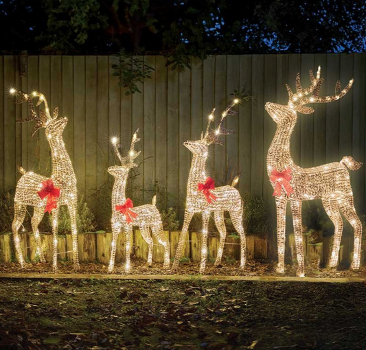 GlitterTwist Gold Reindeer 80cm