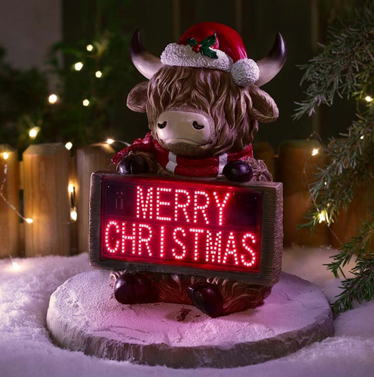 Highland Cow Merry Christmas