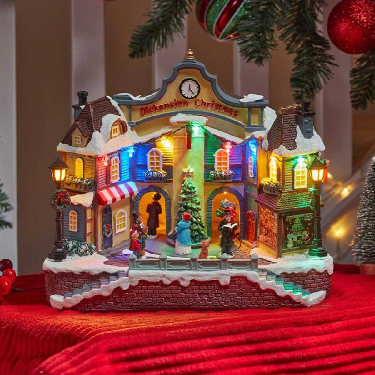 Christmas Carolers Snow Scene