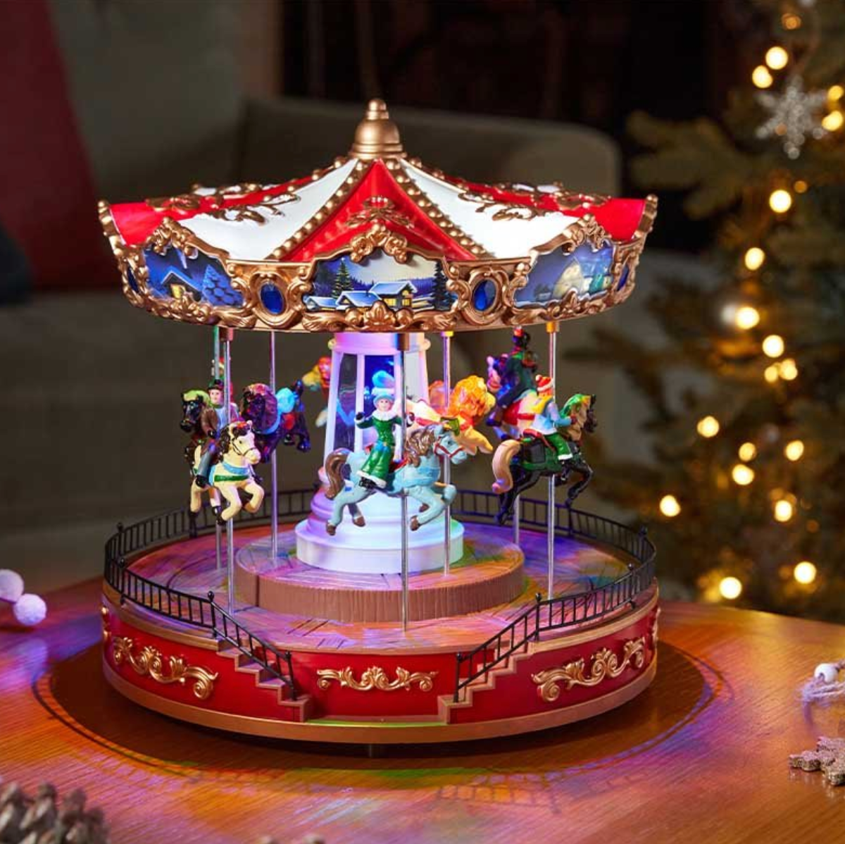 Magic Carosel Snow Scene