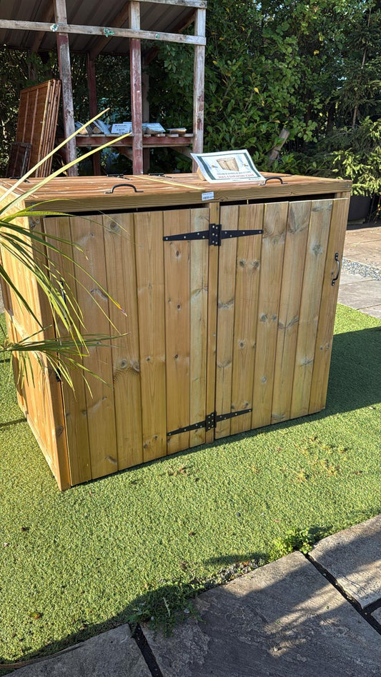 Double Wheelie Bin Store flat packed